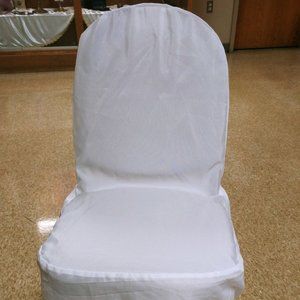 SOLD - NO LONGER AVAILABLE 10 white chair covers